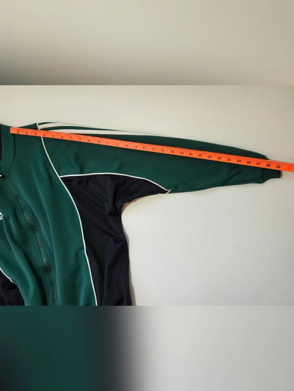 Adidas Vintage Track Jacket Mens L Green Navy 3 Stripe Colorblock Y2K Retro